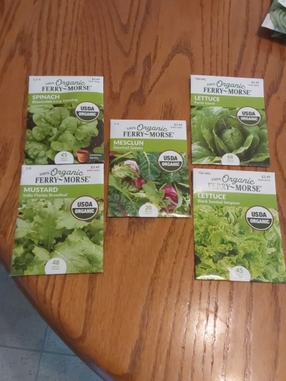 Organic Greens Seed Packet Assortment - Green